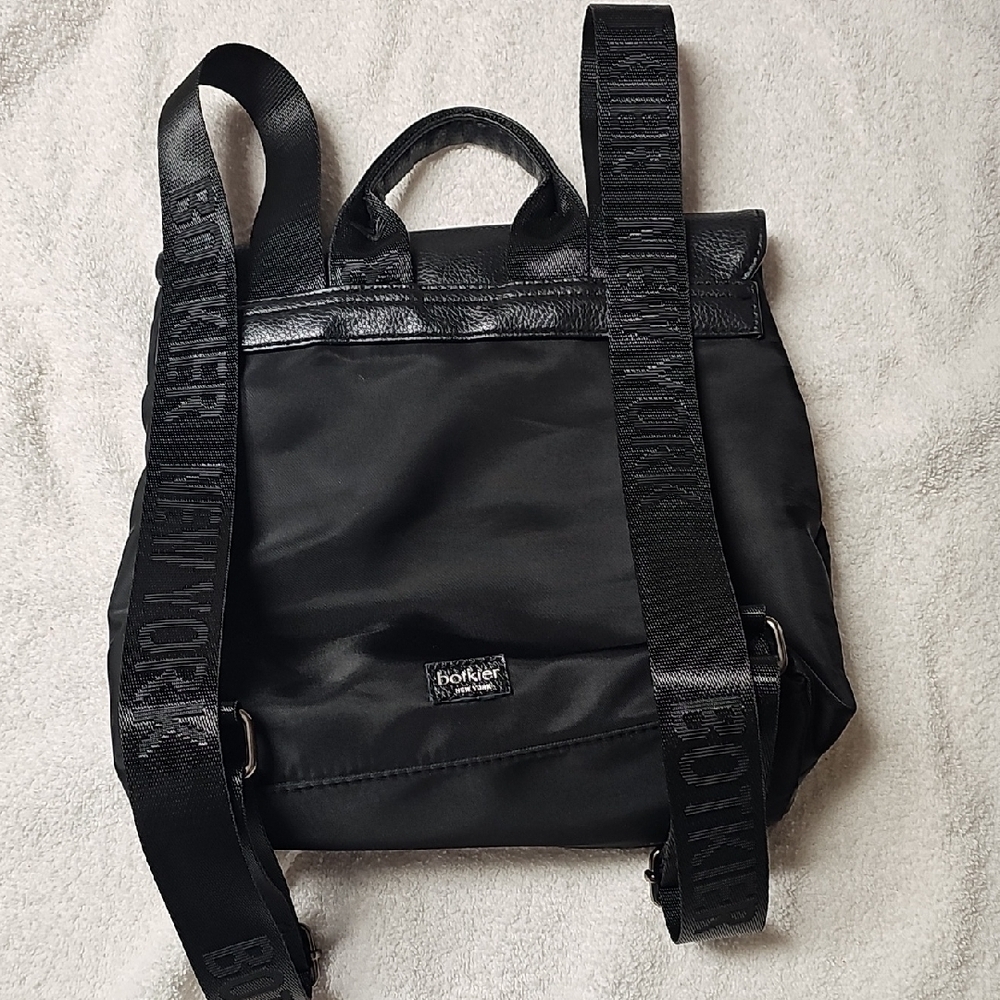 Botkier Black Logo Patch Backpack Accent
